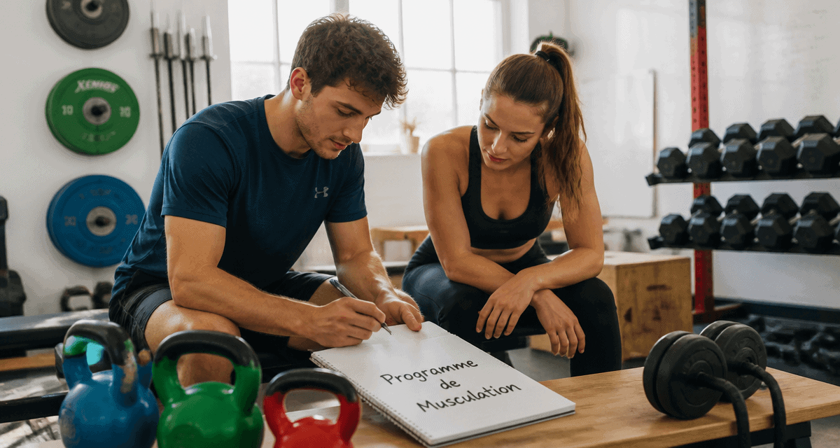Programme musculation carnet entraînement salle