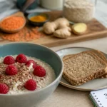 Combien de gramme de fibre par jour : 30 g, porridge fibres et eau