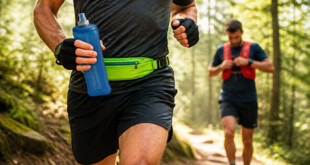 gourde pour course a pied flasque souple coureur foret