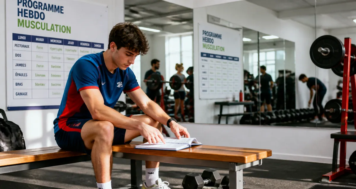 programme musculation pour une semaine jeune homme carnet