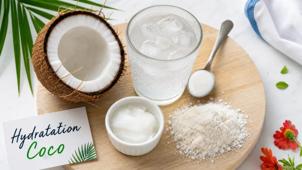 Noix de coco : eau hydratante, chair rassasiante, huile à doser