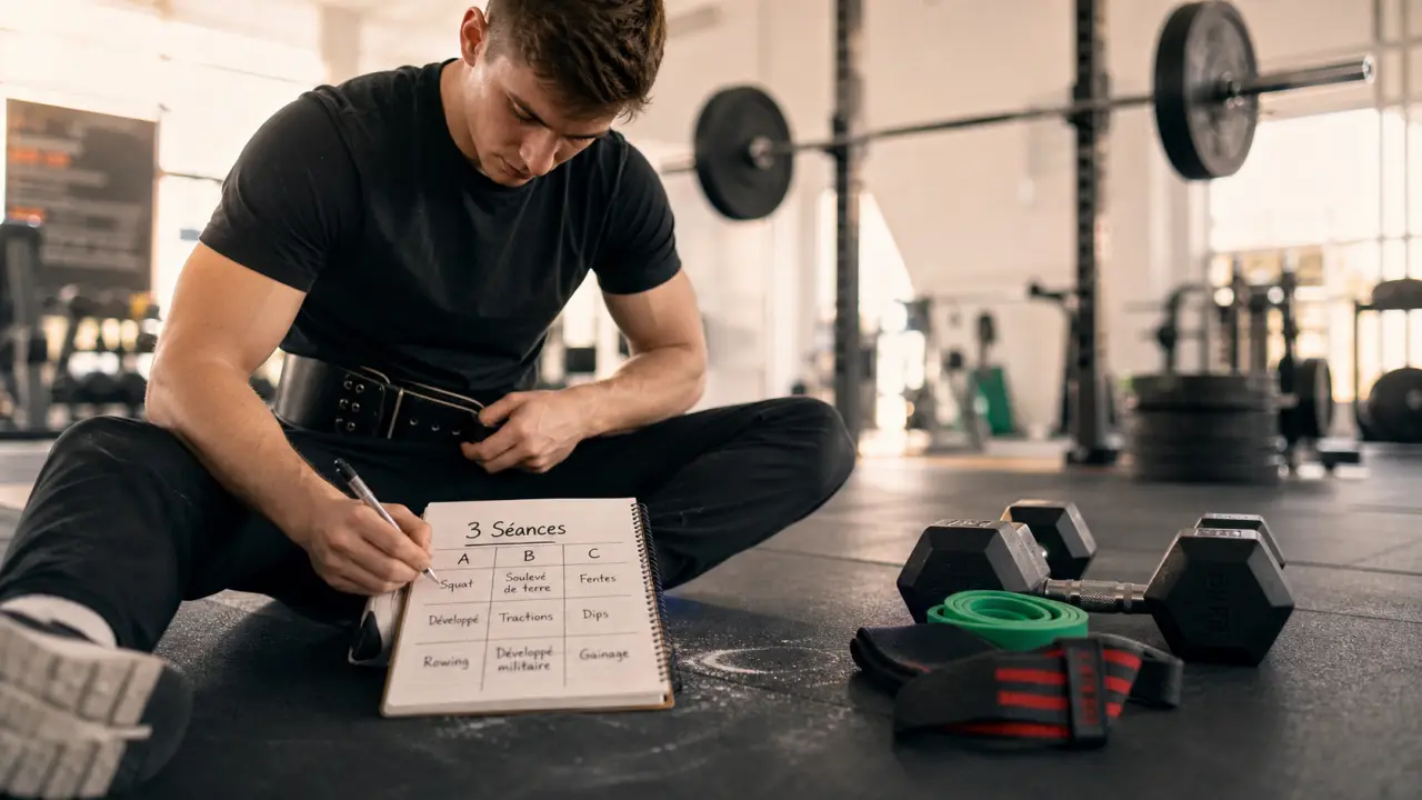 Programme prise de masse debutant : 3 séances en salle de musculation