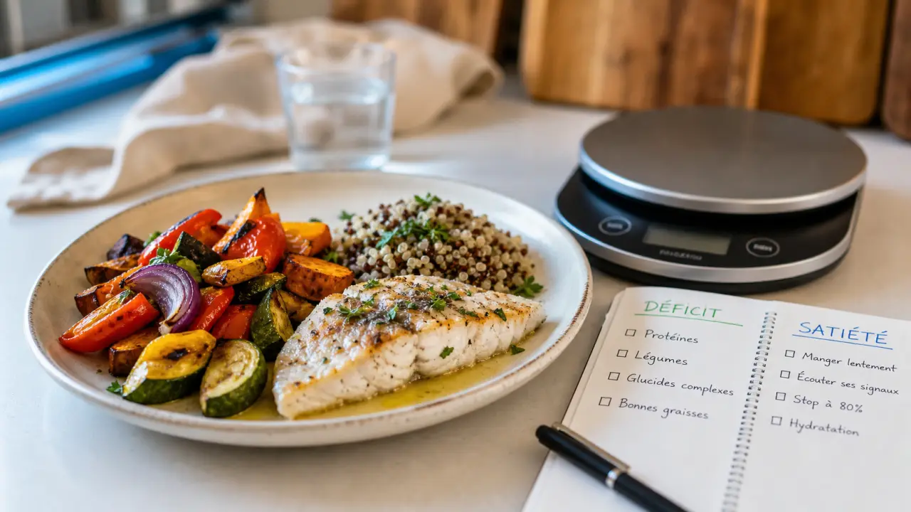 Que faut il manger pour perdre du poids : assiette protéines et fibres