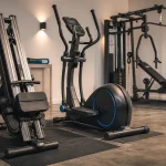 Appareil de sport qui fait travailler tout le corps : rameur et vélo elliptique en homegym