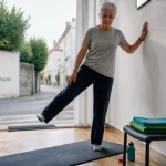 Combien d heures de sport par semaine apres 60 ans : équilibre et endurance, près d’une chaise stable