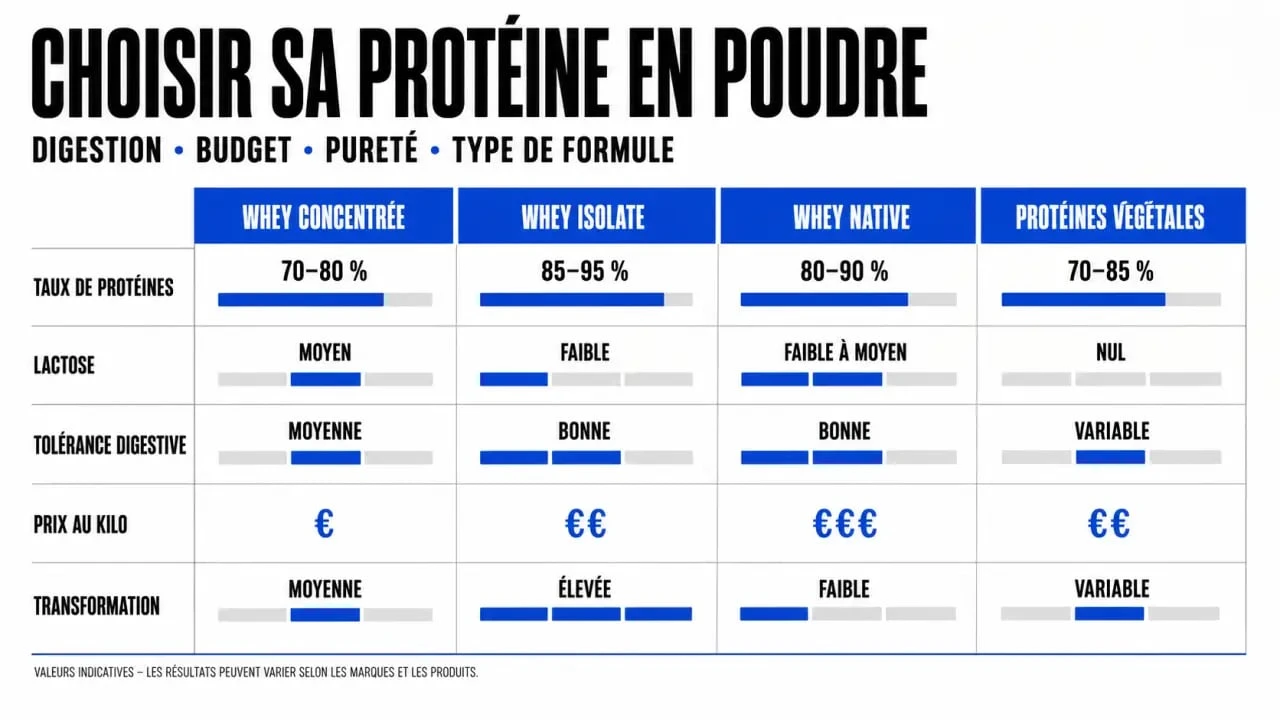 Comparatif du meilleur marque de proteine selon la digestion, le budget et la pureté