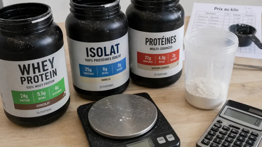 Lactose, EAA, prix au kilo : quelle marque de protéine choisir ?