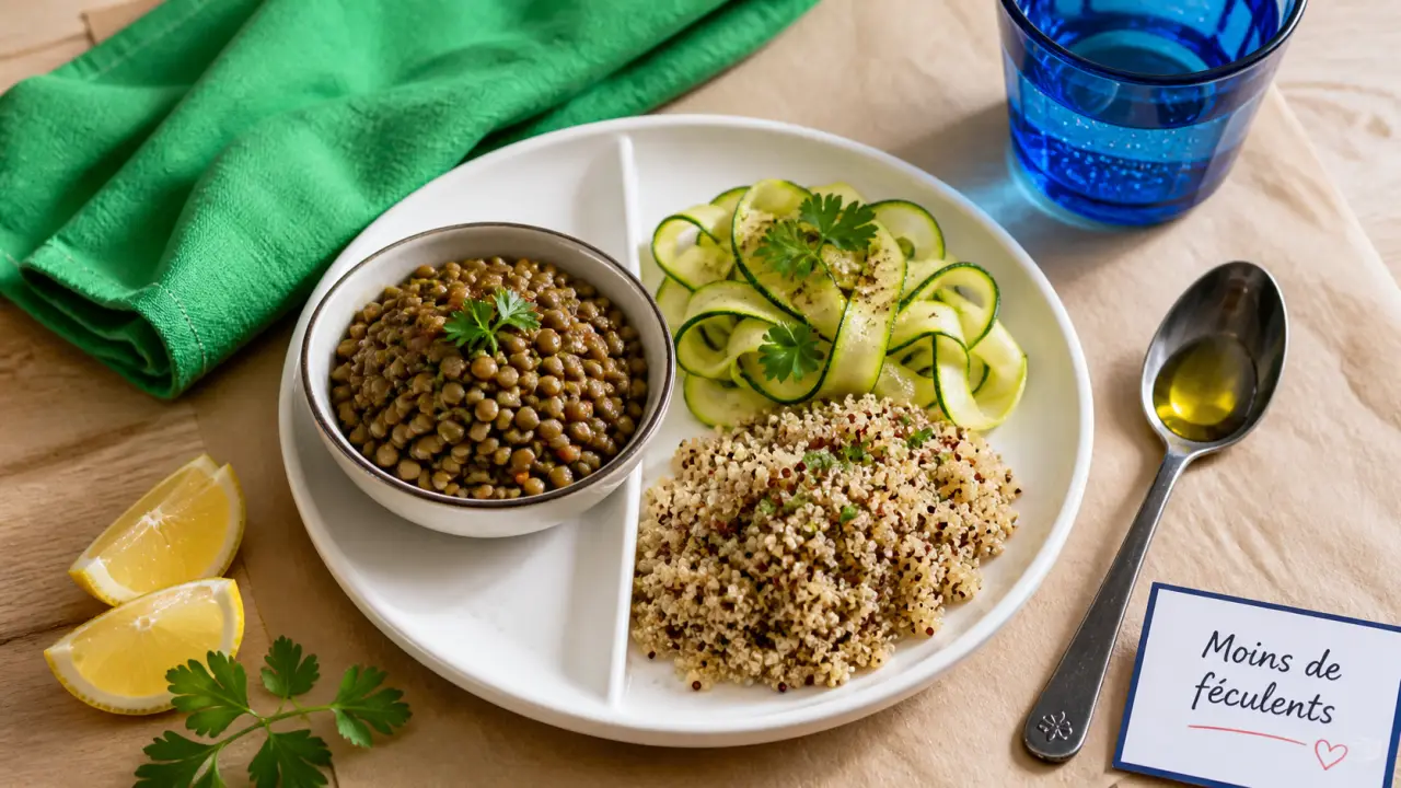 Par quoi remplacer les féculents : lentilles, quinoa et courgettes pour manger rassasié et digérer mieux