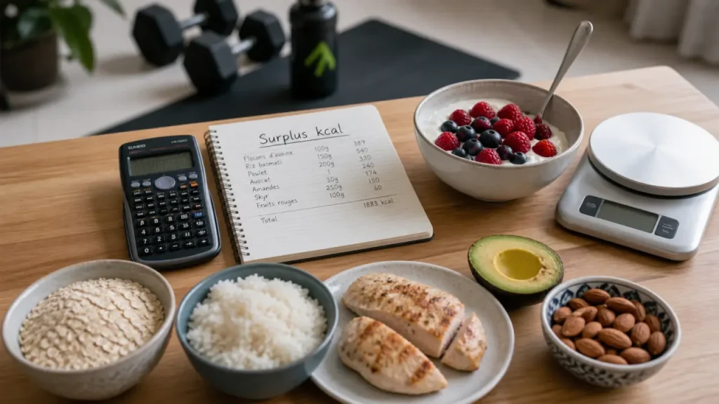 Prise de masse musculaire : 300 à 700 kcal, protéines, glucides et erreurs à éviter