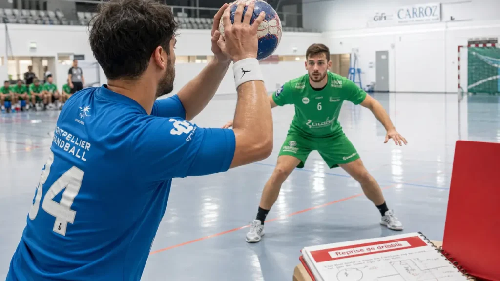 3 secondes, 3 pas et un contrôle : quand la reprise de dribble au handball devient faute