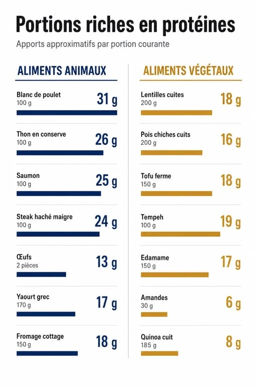 Comment manger 60 g de protéines par jour avec des aliments riches en protéines