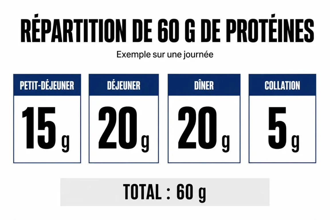 Comment manger 60 g de protéines par jour : répartition des protéines sur la journée