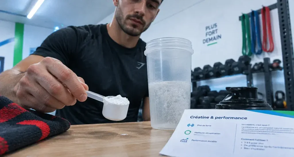 La créatine soutient la puissance, mais son effet sur le poids vient d’abord de l’eau musculaire